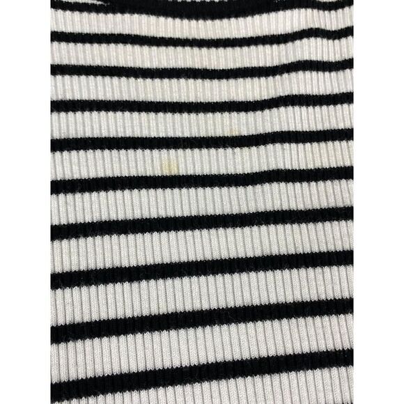 Karl Lagerfeld Striped Sweater Womens Size Medium Black White Casual - Picture 2 of 8